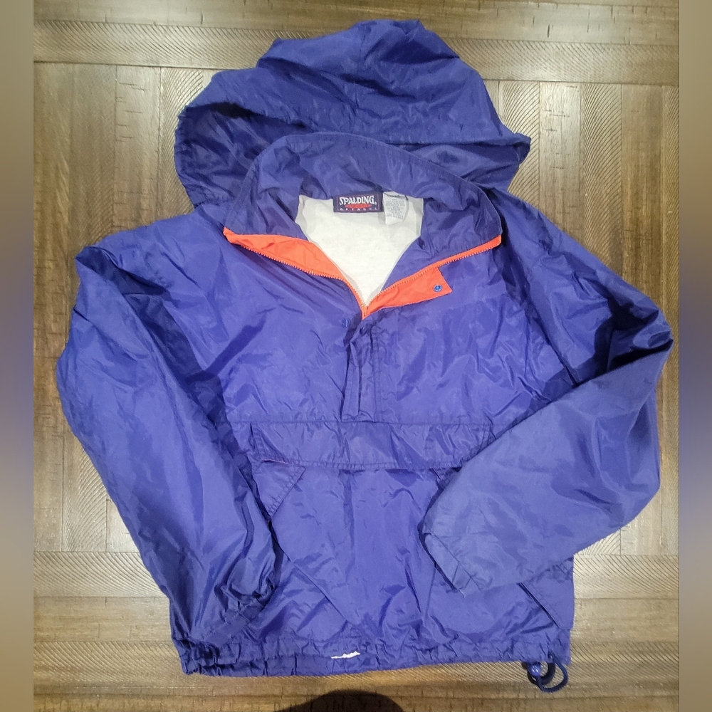 Spalding Mens Adult Medium Vintage Jacket Pull Over Half Zip